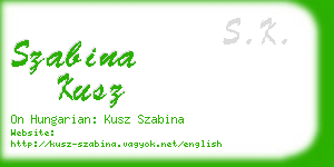 szabina kusz business card